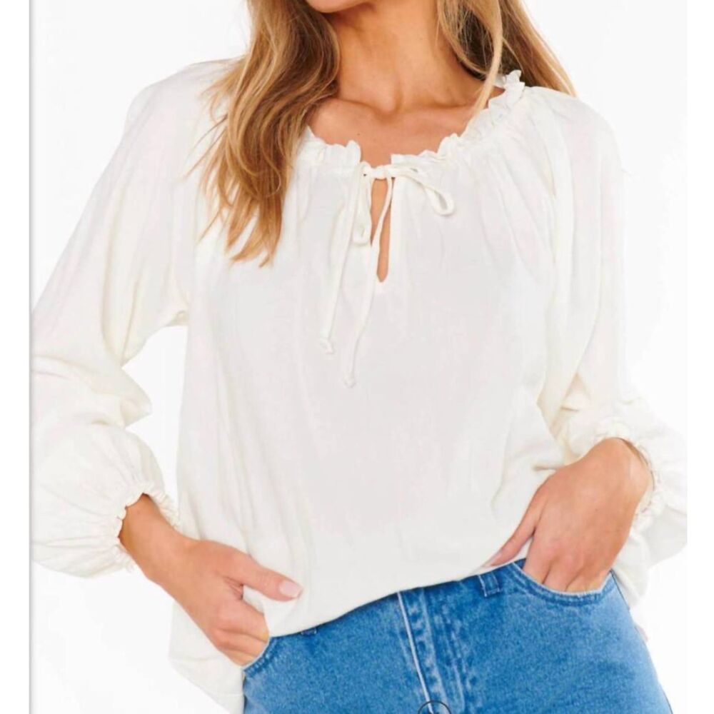 Show Me Your Mumu Margo Tunic Blouse White Size XS NWT